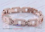Perfect Replica Santos de Rose Gold bracelet - Replica Cartier Jewelry